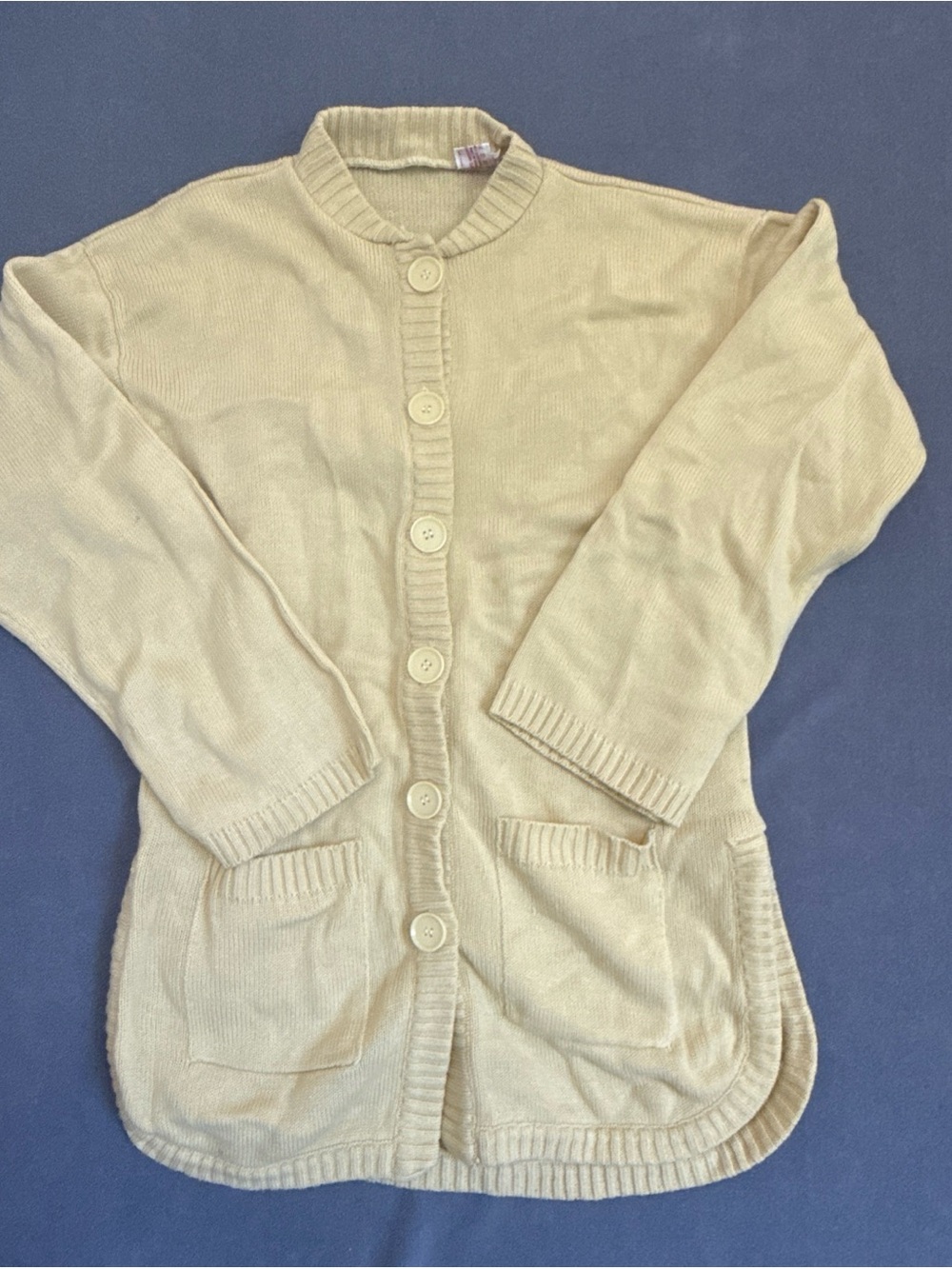 Unbranded Cardigan Size Large Light Yellow